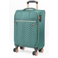 Gino Ferrari Biella Small Soft Shell Cabin Case 4-Wheel Carry-On Suitcase in Teal