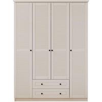 Volet Xl 4 Door 2 Drawer White Wardrobe