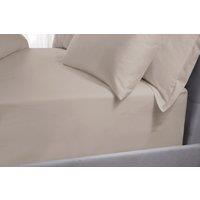 The Linen Consultancy 'TLC 5 Star Hotel Concept' 500TC Cotton Sateen Extra Deep Fitted Sheet in Taupe | Size: Double Fitted
