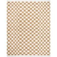 KITTU Shaggy Modern Plush Pile Checkered Area Rug