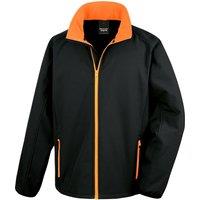 Result Core Men's Printable Soft Shell Jacket in True Black | Size: Small