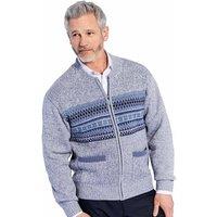 Tootal Men's Horizontal Jacquard Zip Cardigan in Blue | Size: 2XL