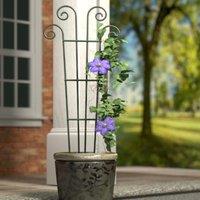 Primrose Spiral Topped Wave Design Trellis & Plant Support in Green 121cm