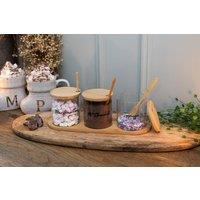 Marco Paul 3pc Tea, Coffee & Sugar Cannister Set in Light Brown