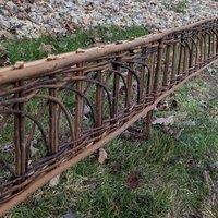 Woven Wood 2m - 2 Pieces Lattice Weave Willow Lawn Edging - 18.5cm Height in Natural