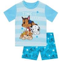 Paw Patrol Boy's Chase & Marshall Short Pyjamas in Blue | Size: 3-4 Years