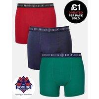 British Boxers Men's Pack of Three Heritage Stretch Trunks | Size: 2XL