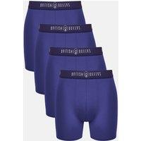 British Boxers Men's Pack of Four Navy Bamboo Stretch Trunks in Dark Navy | Size: XL