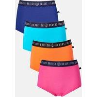 British Boxers Women's 'Lucky Dip' Four Pack of Hipster Briefs | Size: 2XL