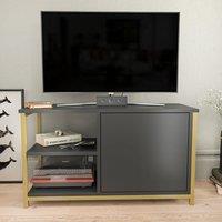 Decorotika Muskegon TV Stand TV Unit for TV's up to 63 inch in Dark Grey