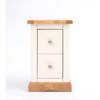 Cabinet Bits Trevi 2 Drawer Petite Bedside Table in Off-White