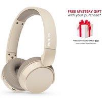 Philips TAH3209 On Ear Wireless BT Headphones Noise Isolation in Light Brown