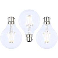 BHS Lighting Pack of 3 4W B22 Bayonet Cap Globe Bulb in Clear
