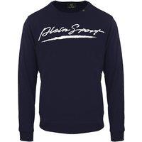 Large Signature Logo Navy Blue Sweatshirt