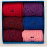 Oswin Hyde Men's Groovy Six 6-Pack Cotton Socks