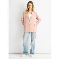 Gini London Women's Blush Oversized Tailored Blazer in Pink | Size: S/M
