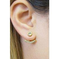 Otis Jaxon London Women's Holly Leaf Sterling Silver Christmas Earrings in Gold