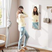 HOMCOM Door Hanging or Wall Mounted Jewellery Cabinet w/ Mirror in White