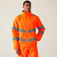 Regatta Men's Hi-Vis Pro Contract Dover Jacket in Burnt Orange | Size: 4XL