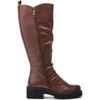 Moda In Pelle Women's 'Riez' Leather Biker Boots in Tan | Size: 4