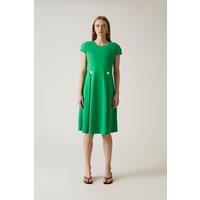Button Green Dress