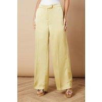 Satin Wide Leg Tailored Trouser