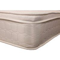 Knight Sleep Pillowtop 1000 Pocket Sprung With Memory Foam Micro Quilted Mattress in White | Size: King