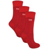 THMO Women's 3 Pairs Thick Winter Thermal Socks with Seamless Toe in Burgundy | Size: 4-8