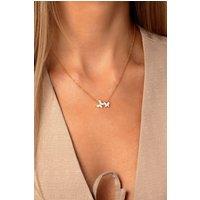MUCHV Women's Butterfly Pendant Necklace in 18k Gold or Silver | Size: 18 inches