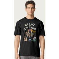 Beavis and Butthead Men's Mix Of Motifs And Designs T-Shirt in Black | Size: XL
