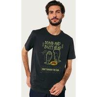 Beavis and Butthead Men's Don't Bogart The Sun T-Shirt in Black | Size: Medium