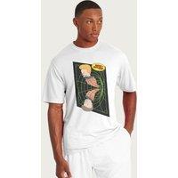 Beavis and Butthead Men's Space Worm T-Shirt in White | Size: 2XL
