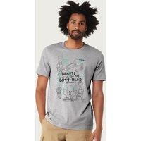 Beavis and Butthead Men's The Earth Sucks Mixed Designs T-Shirt in Mid Grey | Size: Small