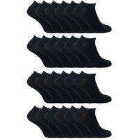 Sock Snob Men's 24 Pack Multipack Cotton Trainer Socks in Black | Size: 6-11