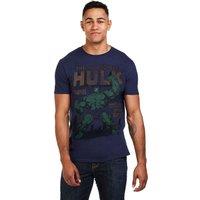 Marvel Men's Hulk Rage Cotton T-shirt in Navy | Size: Small