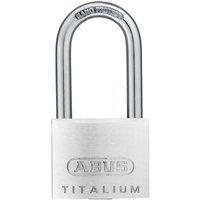 ABUS 64TI/40mm TITALIUM Padlock 40mm Long Shackle Carded in White