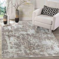 Desire Rugs Serenity Modern Abstract Acrylic Area Rug - Contemporary Style for Living Room, Bedroom or Hallway in Stone | Size: 60 cm x 220 cm