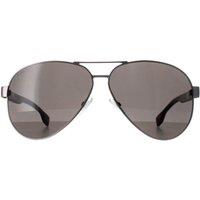 Hugo Boss Men's Aviator Matte Ruthenium Grey Brown BOSS 1560/O/S