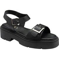 Ravel Women's 'Aire' Leather Flatform Sandals in Black | Size: 4
