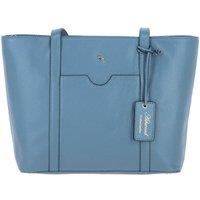 Ashwood Leather Women's 'Rosara' Real Leather Shoulder Bag in Blue