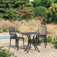 Berkfield Home 3 Piece Bistro Set Cast Aluminium Black