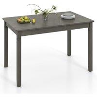 Gymax Wooden Dining Table for 4 People 122cm Rectangular Kitchen Table in Grey