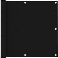 Balcony Screen Black 90x300 cm Oxford Fabric