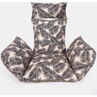 OHS Egg Chair Cushion Large Headrest Pillow Outdoor Garden Water Resistant in Black