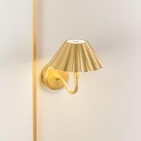 ValueLights Avery Set of 2 Rechargeable Easy Fit Wall Light Fittings in Gold