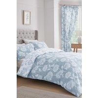 Dreams & Drapes 'Chrysanthemum' Easy Care Duvet Cover Set in Blue | Size: Single