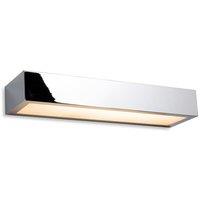 Netlighting Zulu Bathroom Down Light LED Wall Light 300mm Chrome with Opal Glass Diffuser IP44 in Grey