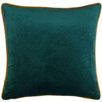 Furn Meridian Velvet Piped Cushion in Midnight | Size: 55 cm x 55 cm