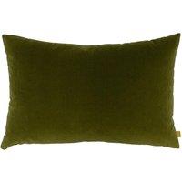 Furn Contra Soft Velvet Contrast Coloured Reverse Cushion in Olive | Size: 40 cm x 60 cm
