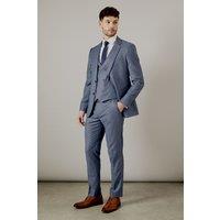 Burton Men's Blue Semi Plain Slim Fit Trousers | Size: 30S